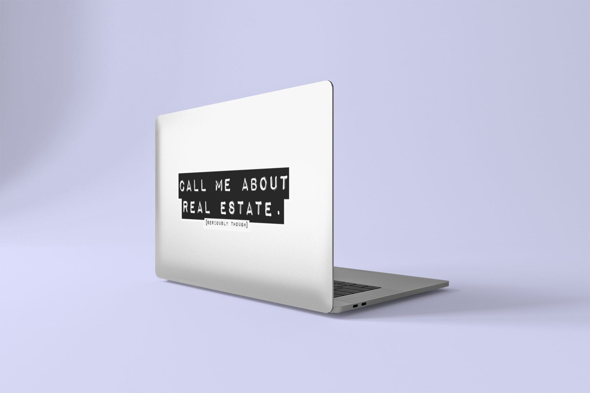 Call Me About Real Estate 4-inch waterproof vinyl sticker for real estate agents — The Real Estate Pro Shop