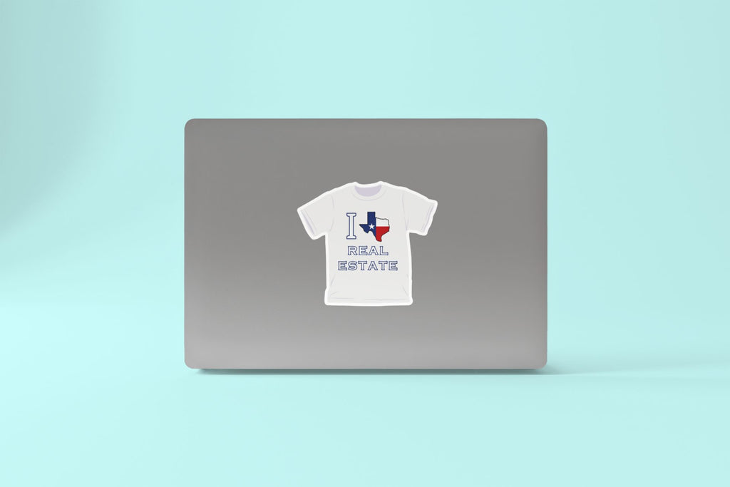 I Love Texas Real Estate 4-inch waterproof vinyl sticker for Texas real estate agents — The Real Estate Pro Shop