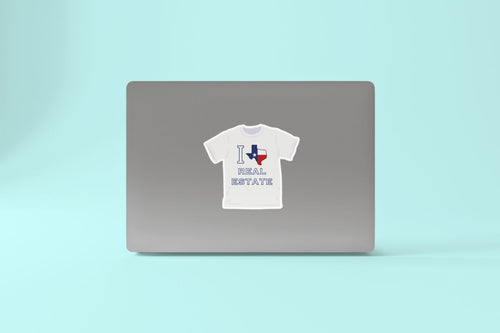 I Love Texas Real Estate 4-inch waterproof vinyl sticker for Texas real estate agents — The Real Estate Pro Shop