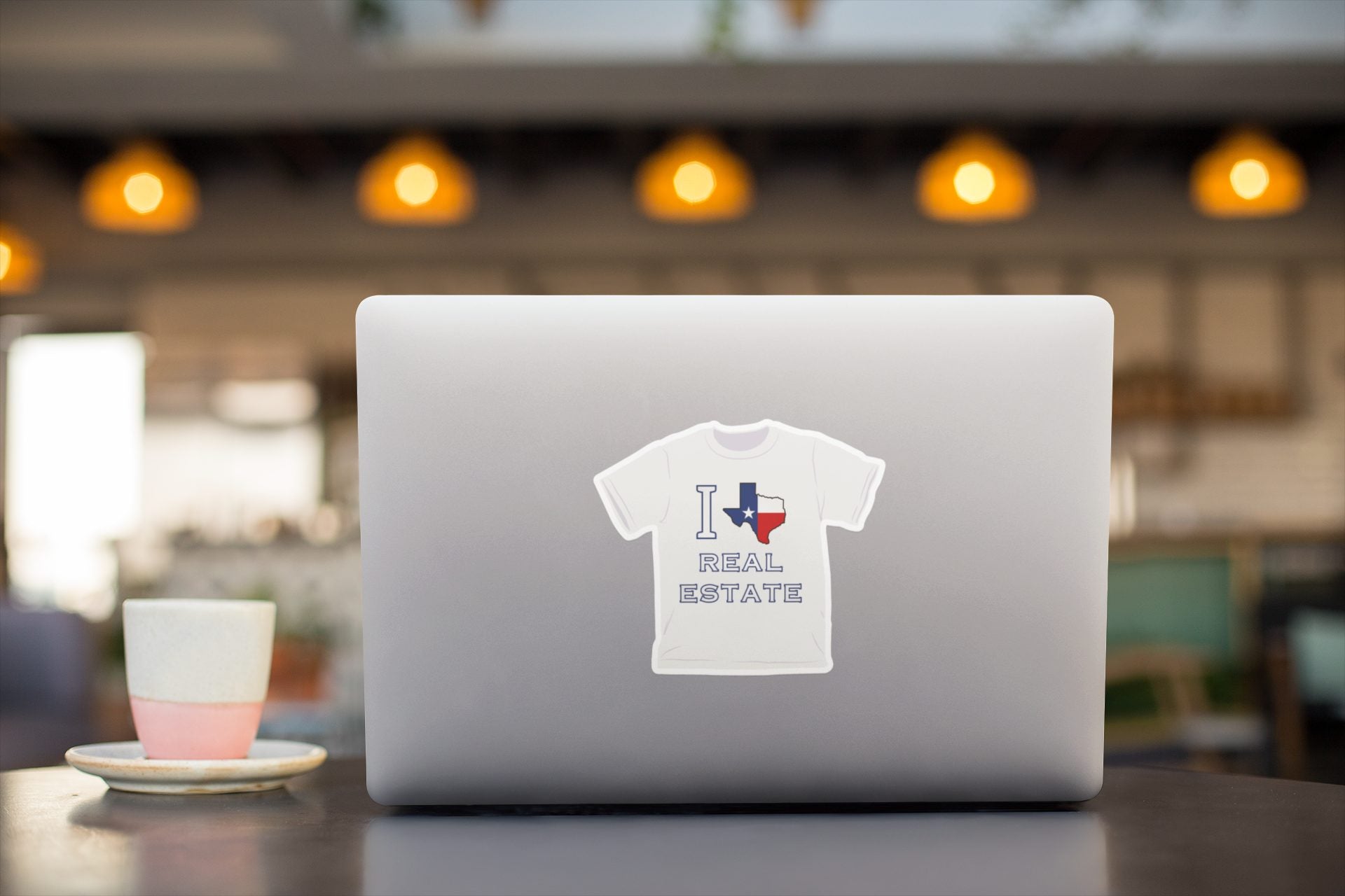 I Love Texas Real Estate 4-inch waterproof vinyl sticker for Texas real estate agents — detail view — The Real Estate Pro Shop